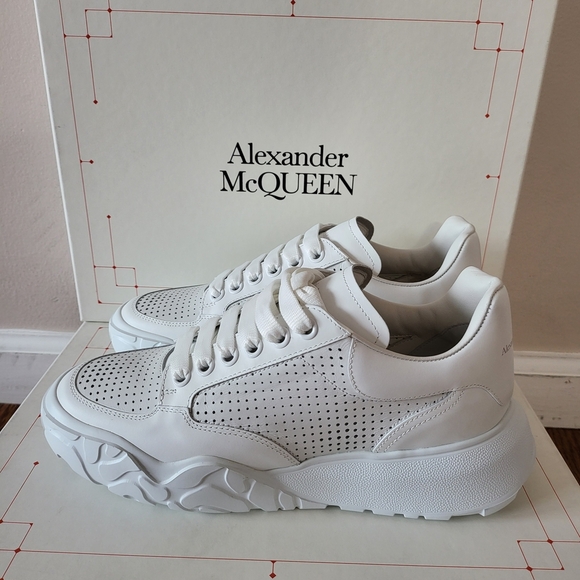 Alexander McQueen Shoes - Alexander McQueen White Athletic Shoes